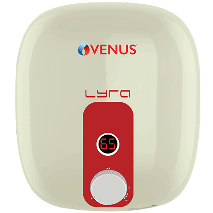 Venus Lyra Smart 10 Litres 5 Star Storage Water Geyser (2000 Watts, 10RX, Ivory/Red)_1