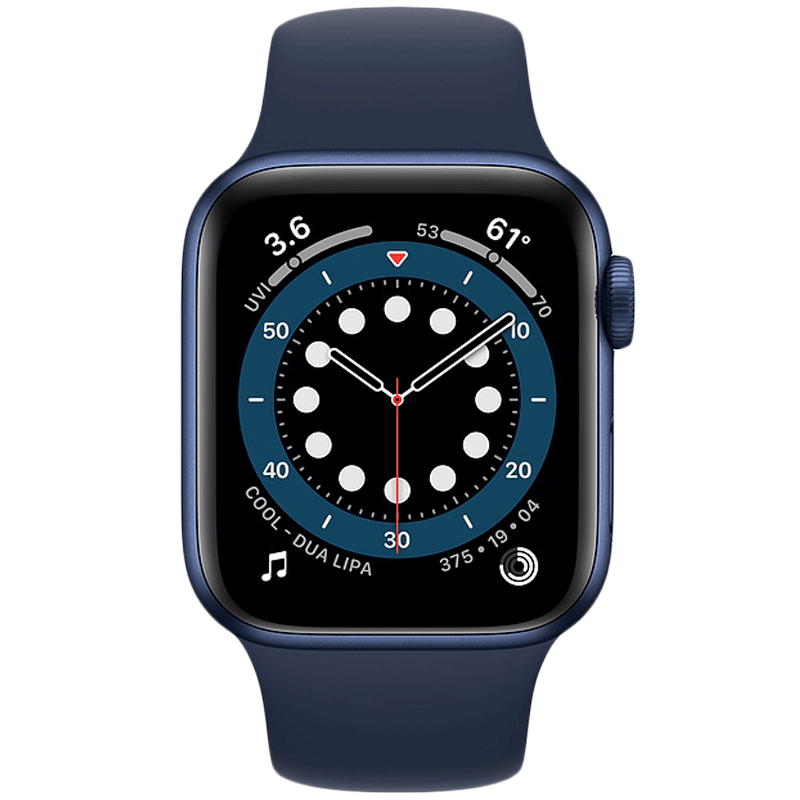 

Apple Watch Series 6 Smartwatch (GPS, 40mm) (Blood Oxygen Sensor, MG143HN/A, Blue/Deep Navy, Sport Band), No color