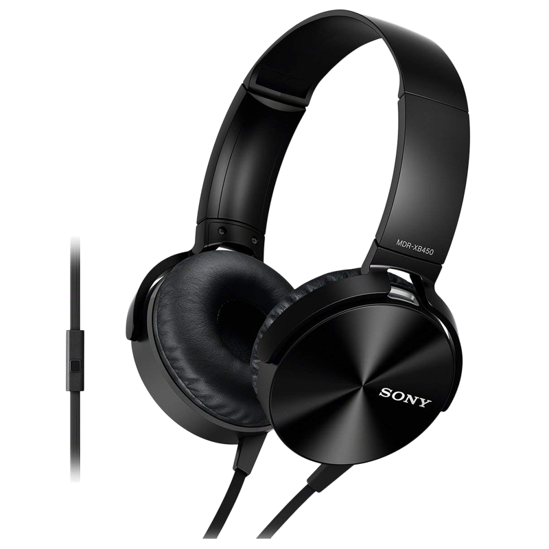 

SONY MDR-XB450AP Extra Bass Headphones, Black