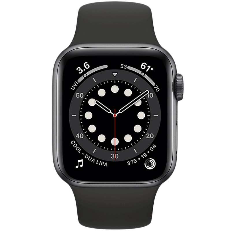 

Apple Watch Series 6 Smartwatch (GPS, 40mm) (Blood Oxygen Sensor, MG133HN/A, Space Grey/Black, Sport Band), No color