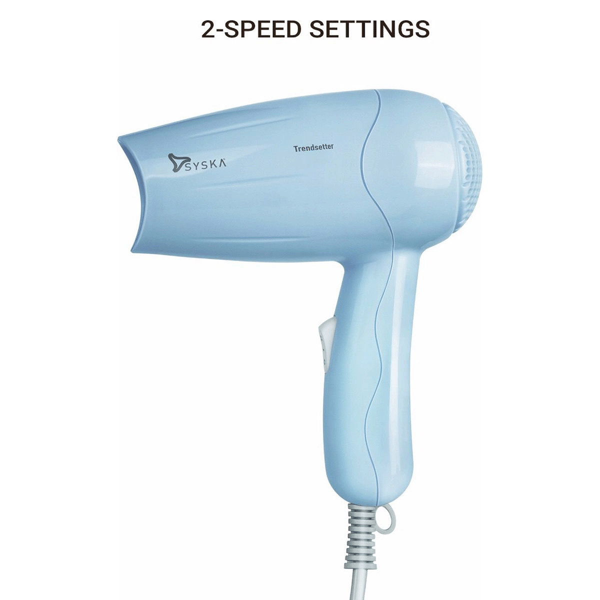 Buy Syska Trendsetter 2 Speed Setting Hair Dryer (HD1010 B, Blue) Online -  Croma
