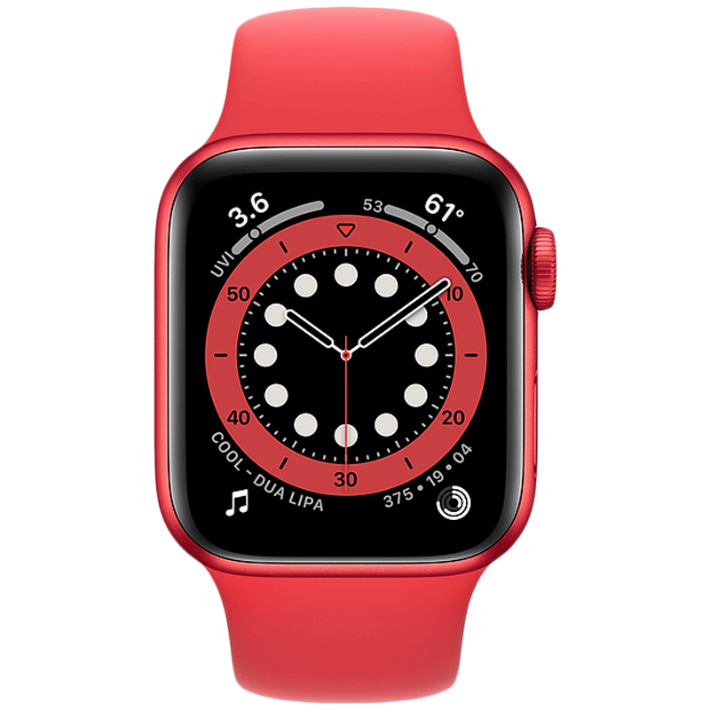 Apple Watch Series 6 Smartwatch (GPS+Cellular, 40mm) (Blood Oxygen Sensor, M06R3HN/A, Red, Sport Band)_1