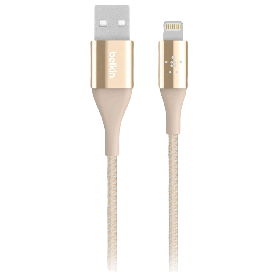

Belkin Nylon 1.2 Meter USB 2.0 (Type-A) to Lightning Power/Charging USB Cable (For iPhones, F8J207BT04-GLD, Gold), No color