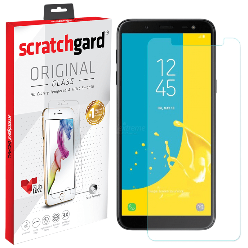 Scratchgard Tempered Glass Screen Protector for Samsung Galaxy J6 Plus (Clear)