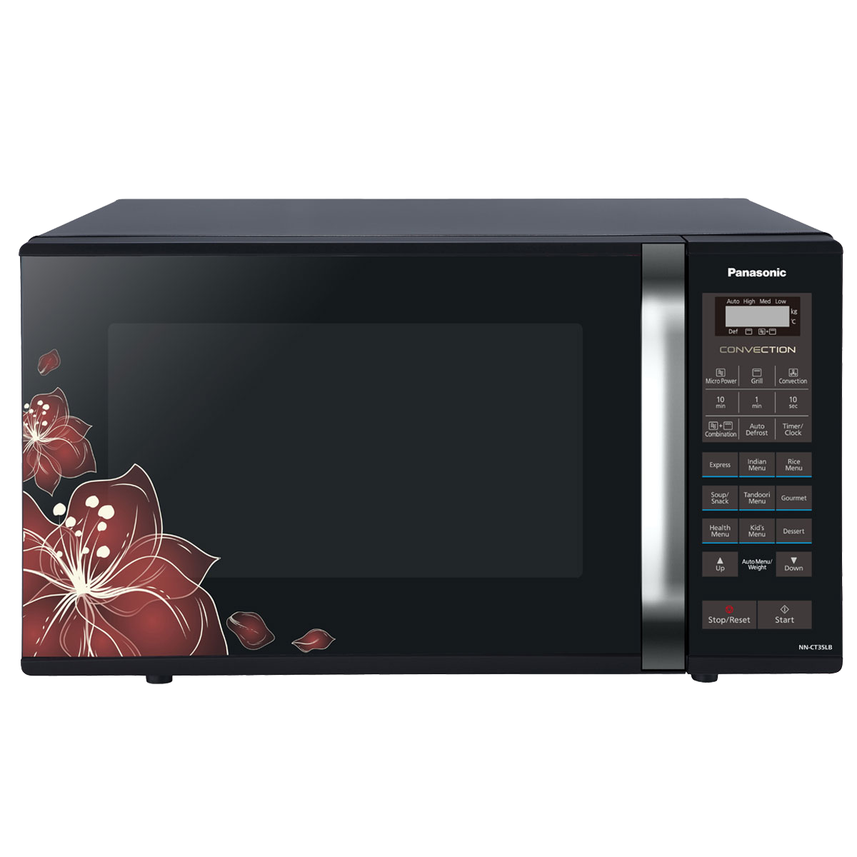 Panasonic 23 Litres Convection Microwave Oven (360° Heat Wrap, NN-CT35LBFDG, Black Floral)_1