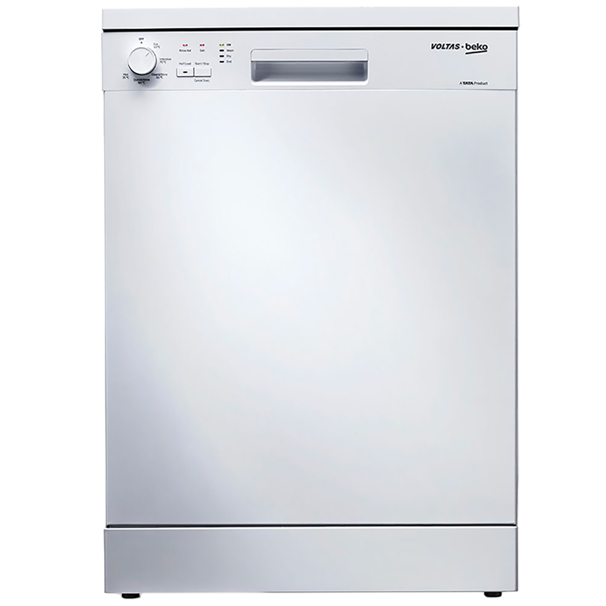 Voltas Beko 14 Place Setting Freestanding Dishwasher (Water Softening System, DF14W, White)_1