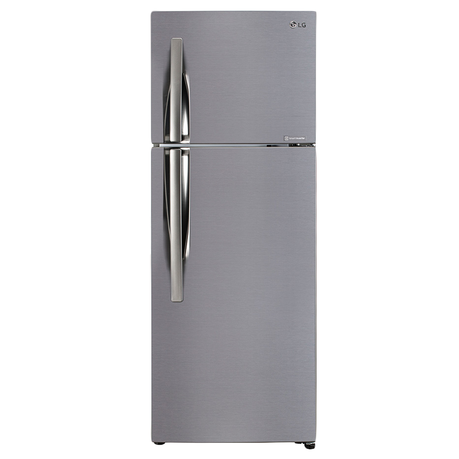 LG 284 L 3 Star Frost Free Double Door Inverter Refrigerator (GL-C302KPZY, Shiny Steel)_1