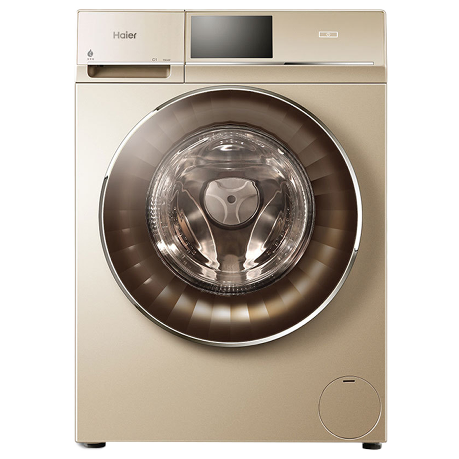 Haier 10/5 kg Fully Automatic Front Loading Washing Machine (HW100-HD15G, Gold)_1