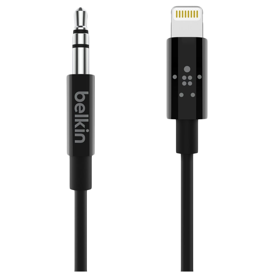 

Belkin 3.5mm To Lightning Connector for iOS Devices (AV10172bt06-BLK, Black), No color