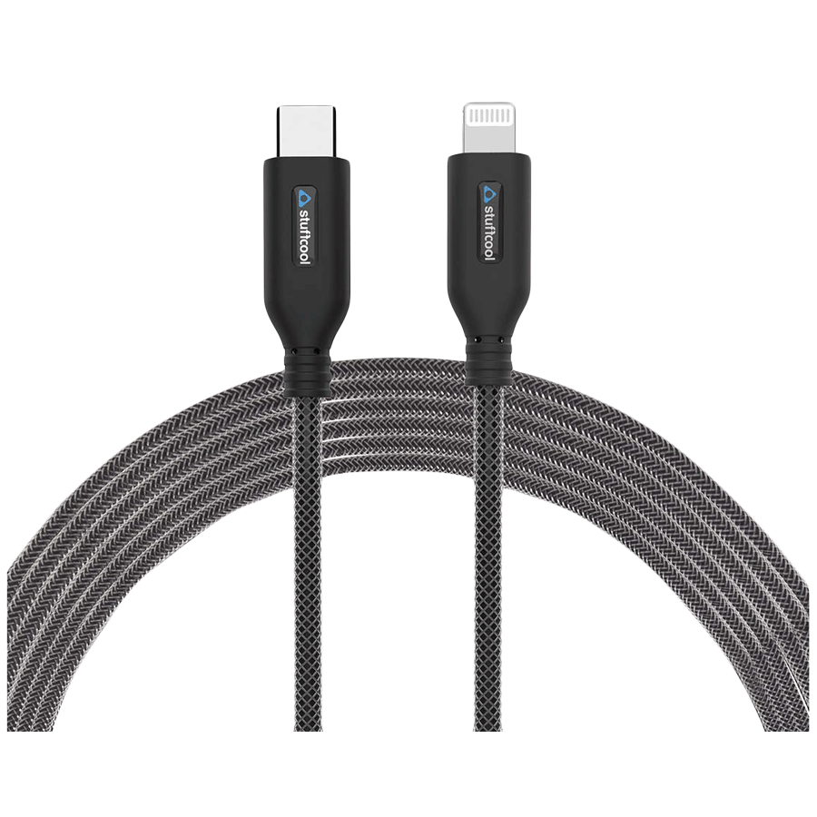 

Stuffcool Chief 1.5 Meter USB (Type-C) to Lightning Power/Charging USB Cable (For iPhones, LGCHIEFC-BLK, Black), No color