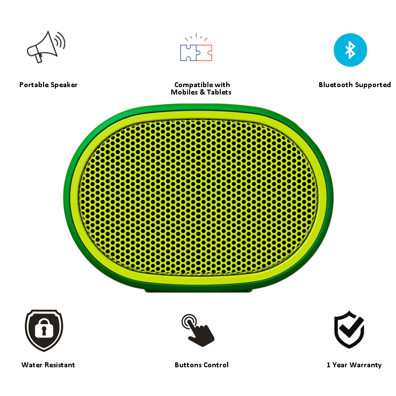 SONY SRS-XB01 Extra Bass Portable Bluetooth Speaker (Green)