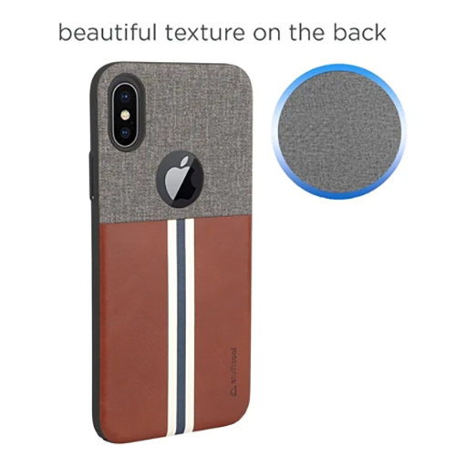 

Stuffcool Eto Sport PU Leather Back Case Cover for Apple iPhone XS (ETOSPRTIP58, Dark Brown), No color