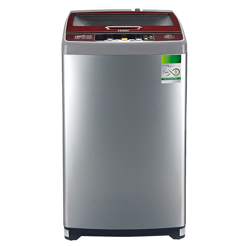 Haier 6.5 kg Fully Automatic Top Loading Washing Machine (HWM65-707NZP, Grey)_1