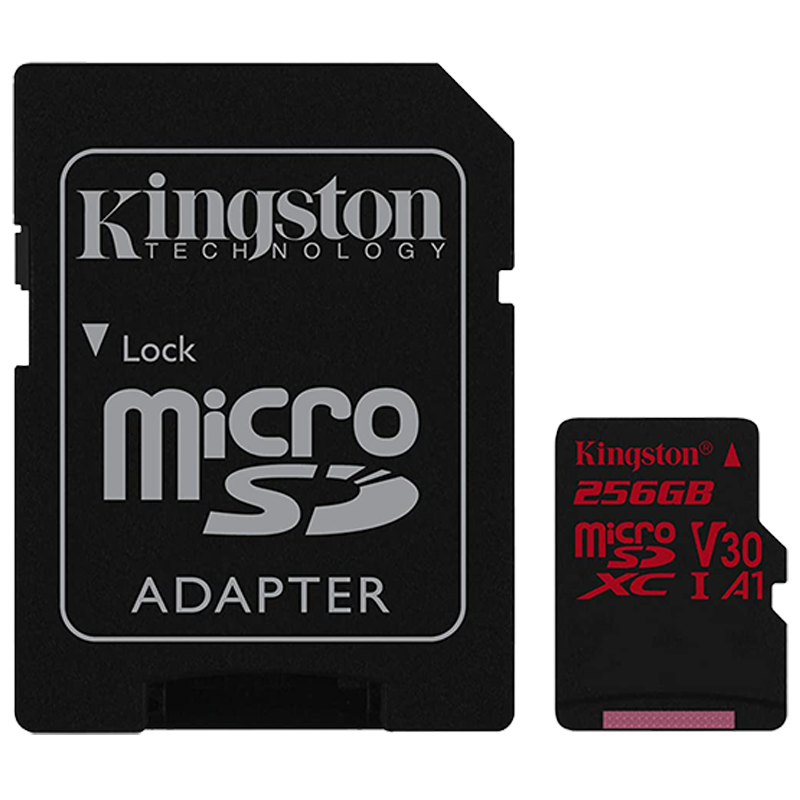 Kingston Canvas React 256GB Class 10 UHS-I Micro SDXC Card (100 MB/s Read Speed, SDCR/256GBIN, Black)_1