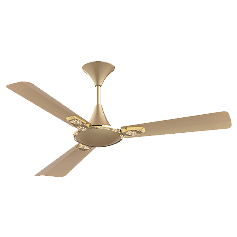 Crompton Aura 120cm 3 Blade Ceiling Fan (Anti-Dust Technology,  Designer 2D, Golden)_1