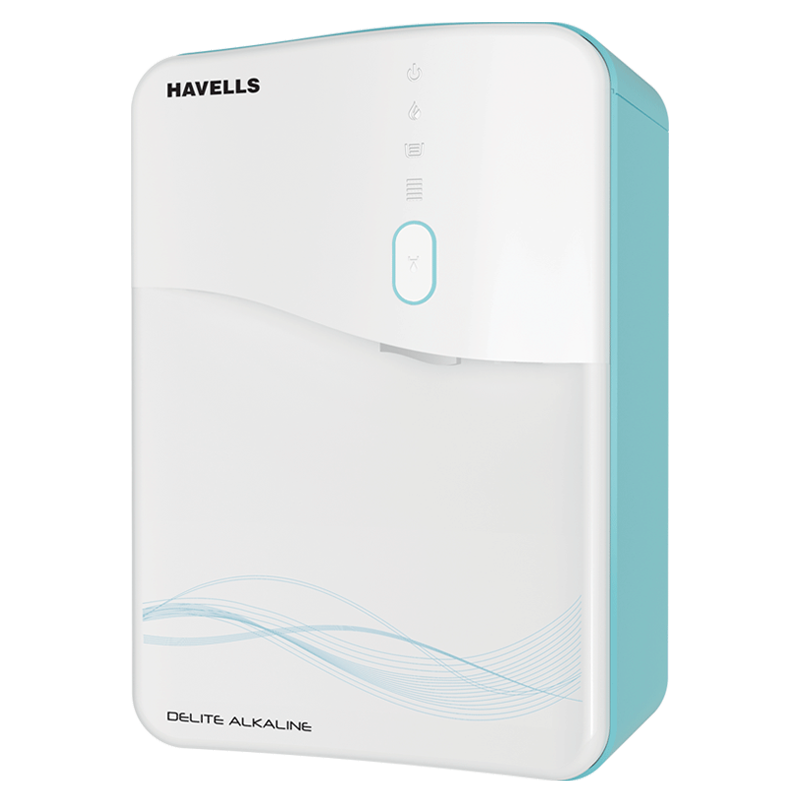

Havells Delite Alkaline RO Plus UV Water Purifier (GHWRDLK015, Sky Blue), No color