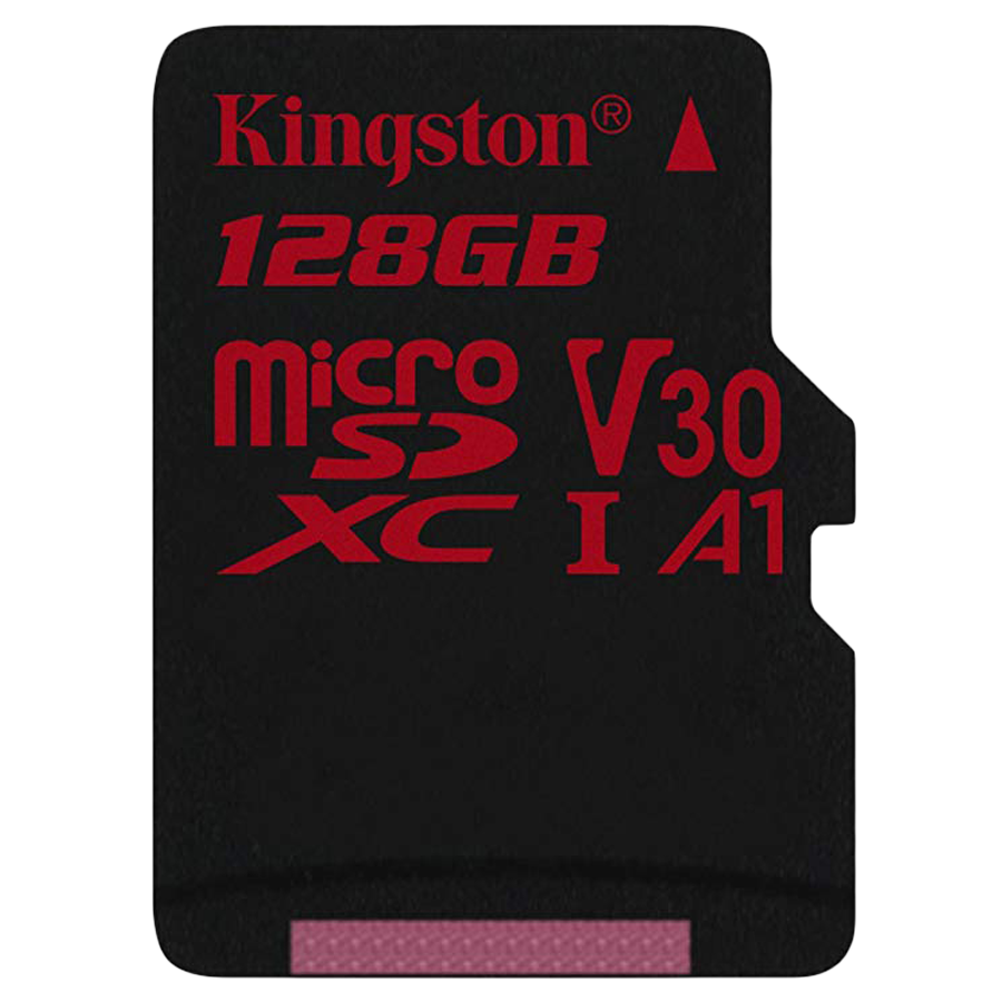 Kingston Canvas React 128GB Class 10 Micro SD Memory Card (SDCR/128GBIN, Black)