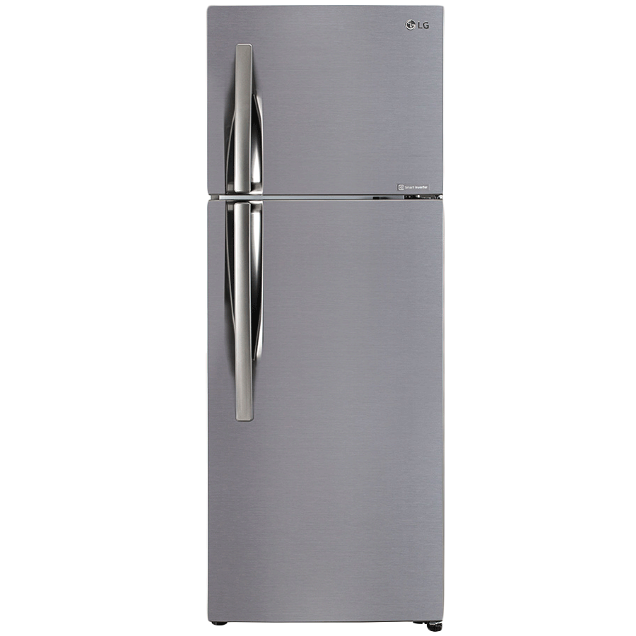 LG 308 L 3 Star Frost Free Inverter Double Door Refrigerator (GL-C322KPZY, Shiny Steel)_1