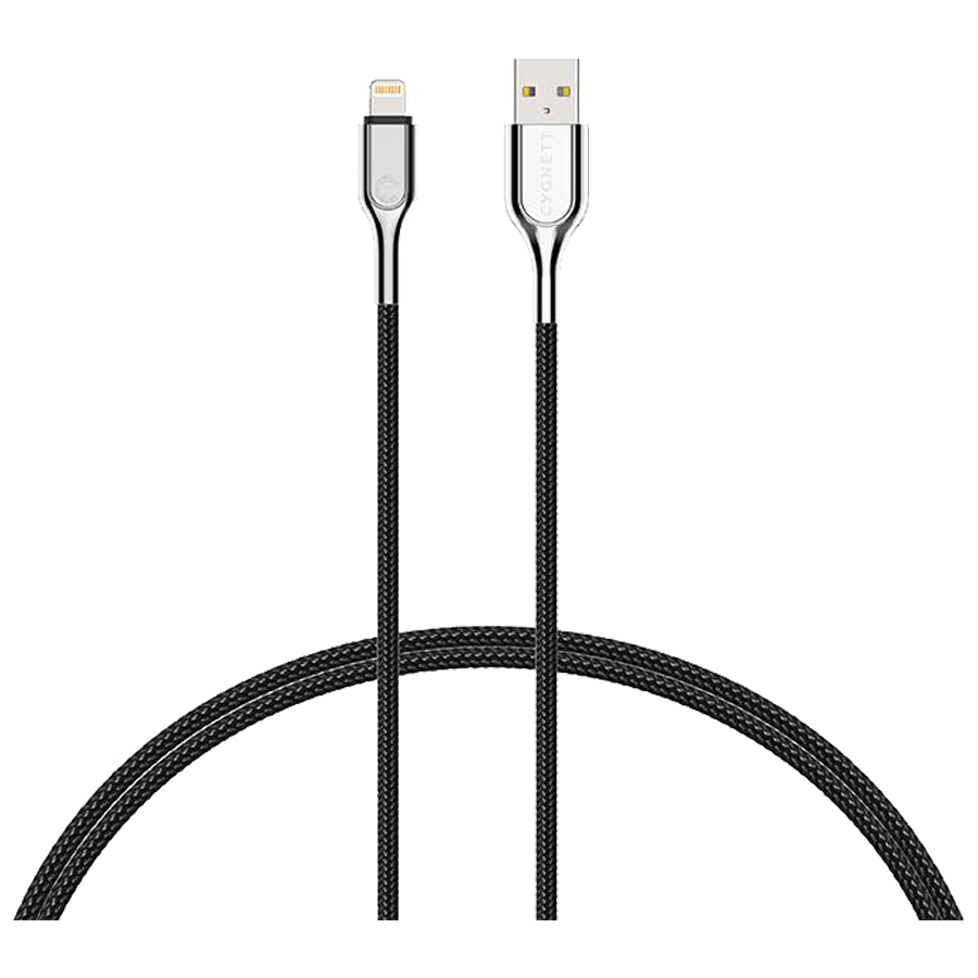 CYGNETT USB Type-A to Lightning 6.56 Feet (1.99M) Cable (Short Circuit Control, Black)