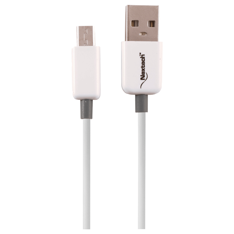 

Nextech 150 cm Fast Braided and Shielded Micro USB Sync and Charge Cable (NC59, White), No color