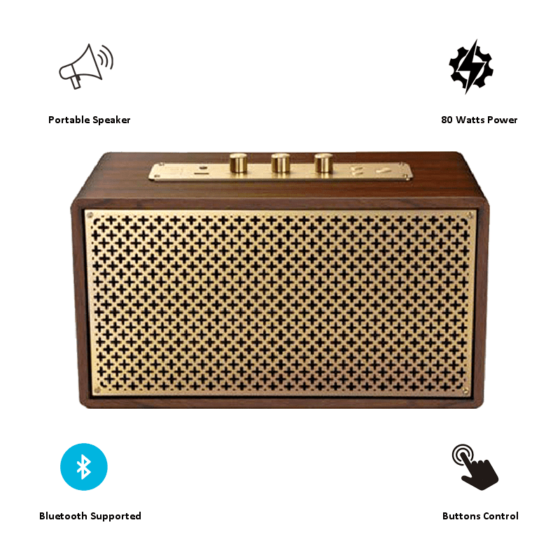 

Croma Portable Bluetooth Speaker (CRER2070, Brown), No color