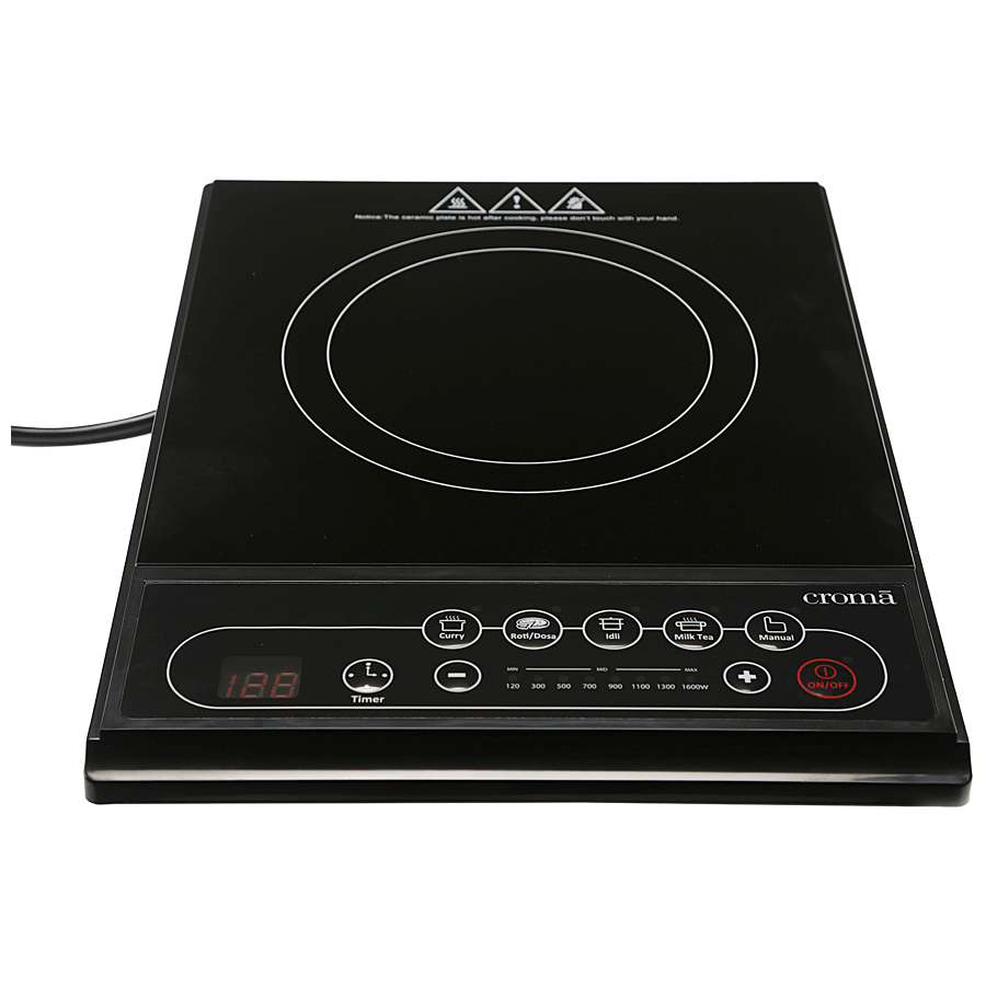 

Croma Crag0141 1 Burner Induction Cooktop (Black), No color