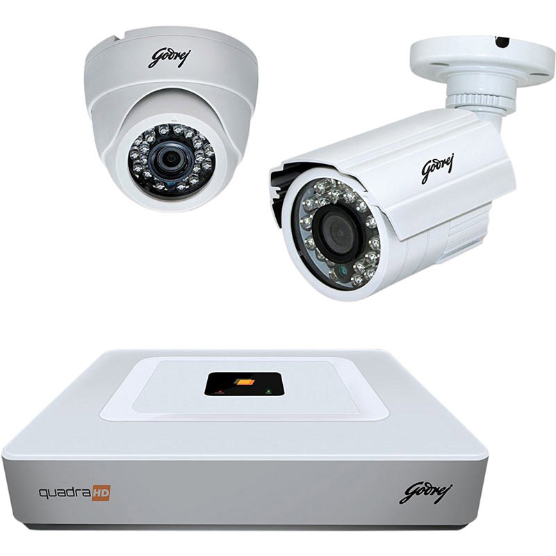Godrej 1TB 4 Channel 720P Hybrid DVR CCTV Security Ki (SEHCCTV0100, White)_1