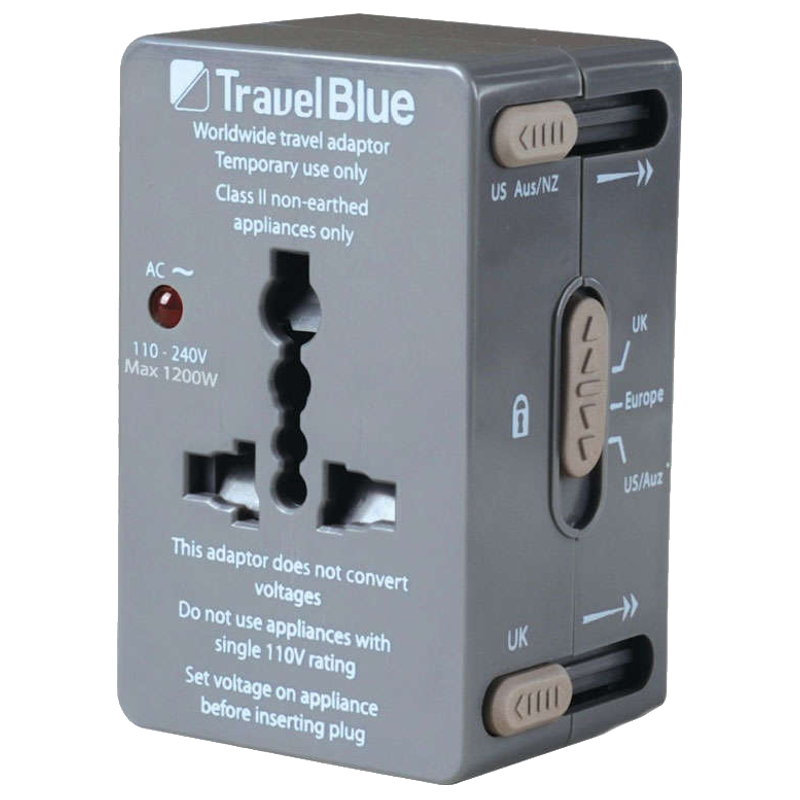Travel Blue All-In-One Worldwide Travel Adaptor (179, Grey)