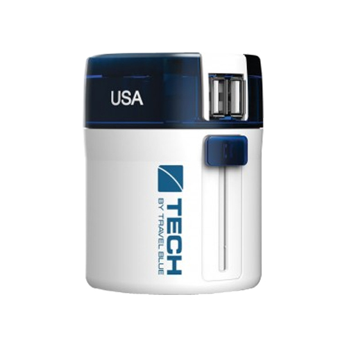 

Travel Blue Twist & Slide World Travel Adaptor with Dual USB Port (272, White)