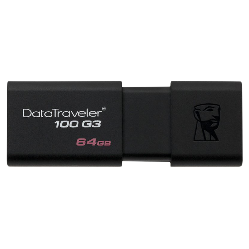 Kingston Data Traveler 64GB USB 3.0 Flash Drive (DT100G3/64GBIN, Black)_1