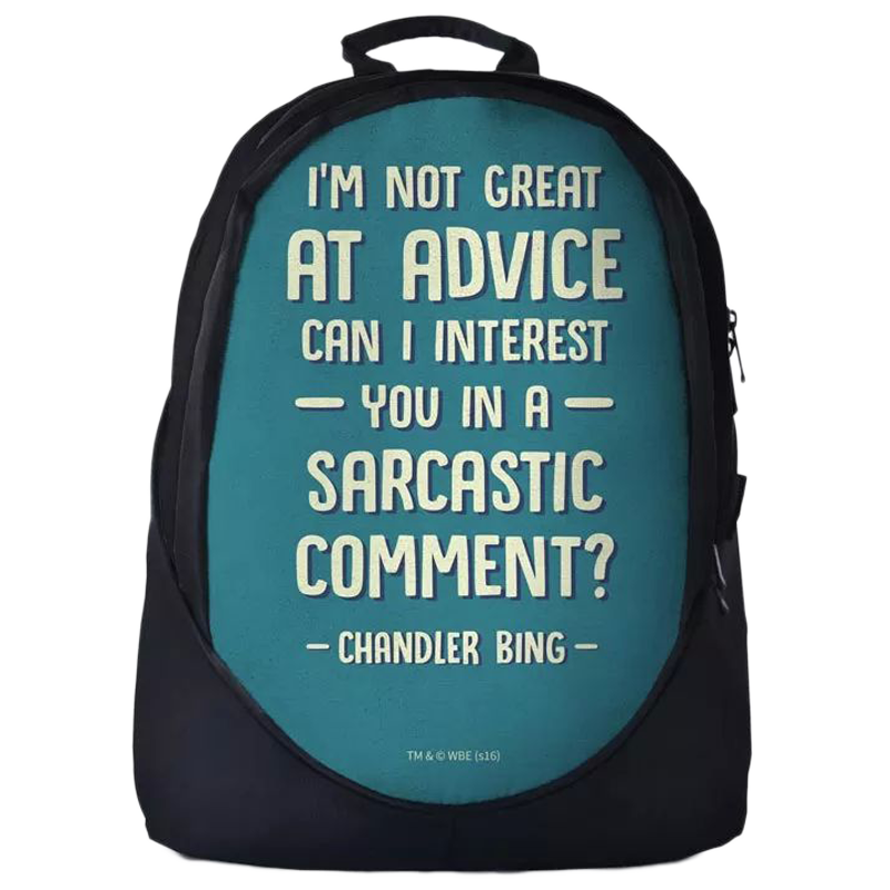 

The Souled Store F.R.I.E.N.D.S- Chandler Bing 25 Litres Laptop Backpack (Blue/Black), No color