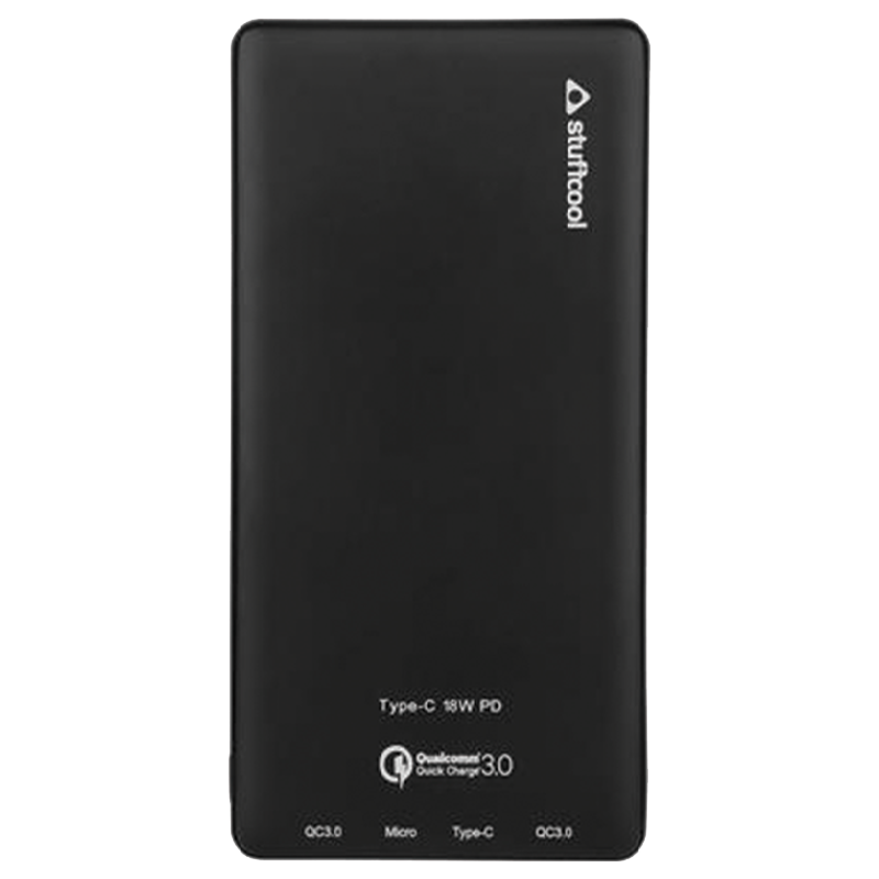 

Stuffcool 10000 mAh Power Bank (720PD, Black), No color