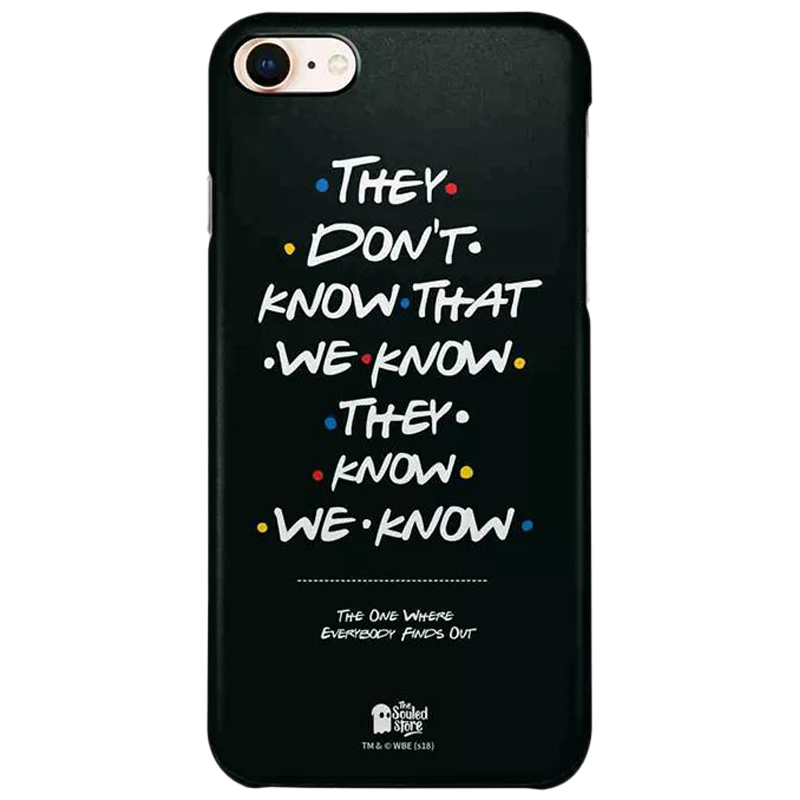 The Souled Store F.R.I.E.N.D.S - They Don't Know Polycarbonate Mobile Back Case Cover for Apple iPhone 8 (73236, Black)_1
