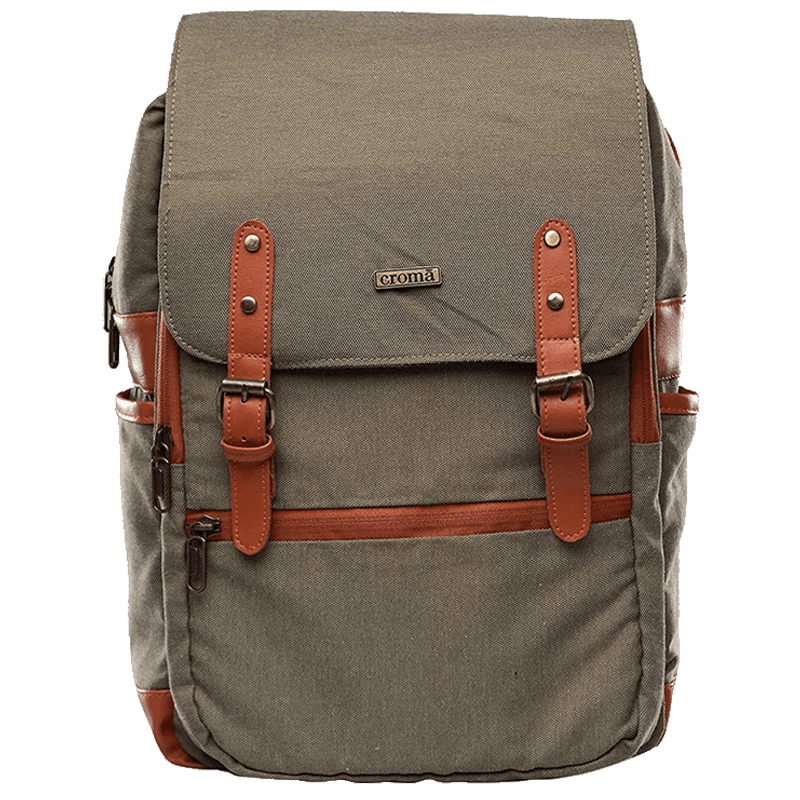 Croma Polyester Laptop Backpack (CRXL5200, Brown)_1
