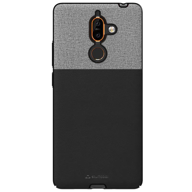 

Stuffcool Eto Sport PU Leather Back Case Cover for Nokia 7 Plus (ETONK7P-BLK, Black), No color