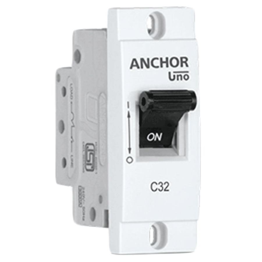 

Anchor Uno Mini Modular MCB (98239, Grey), No color