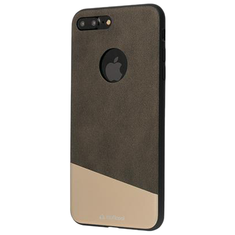 

stuffcool Perla Dual Tone PU Leather Back Case Cover for Apple iPhone 8 Plus/7 Plus (PRLAIP8P-BRN/GLD, Brown)