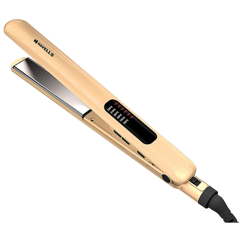 Havells Premium Corded Hair Straightener (HS4152, Gold)_1