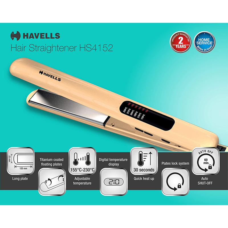 havells titanium coated hair straightener hs4152