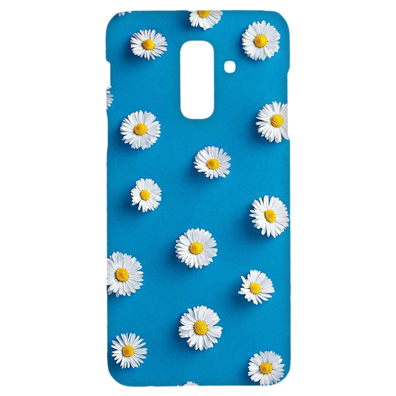 Cangaroo Sunflower Emboss Polycarbonate Hard Back Case Cover for Samsung Galaxy A6 Plus/J8 (HD_SamA6P_Kri_008_SMLFLR, Blue)_1