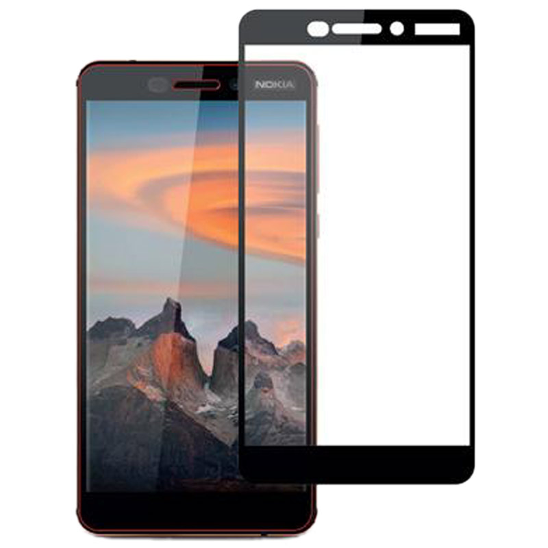 Stuffcool Mighty 2.5D Tempered Glass Screen Protector for Nokia 6.1 (MGGP25DNK618, Black)_1