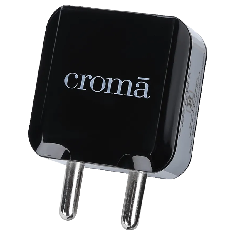 Croma 2.4 Amp Wall Charging Adapter (CRCA2302, Black)_1
