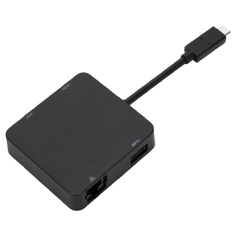 Targus USB 3.0 (Type-C) to USB 3.0 (Type-A)/HDMI 2/VGA Display Port Alt Mode Travel Dock (DOCK411, Black)