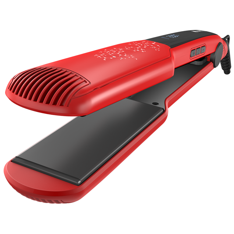 Havells HS4121 (55-60) Watt Corded Hair Straightener (Wide Plates, Digital Display, Red)_1