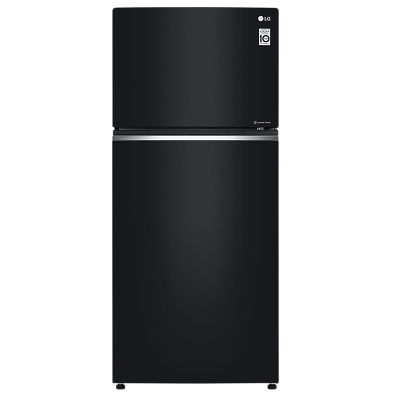 LG 547 L 3 Star Frost Free Double Door Inverter Refrigerator (GN-C702SGGU, Black Glass)_1
