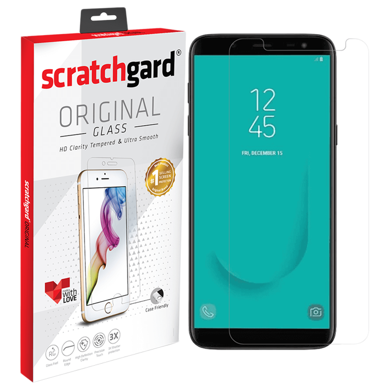 Scratchgard Tempered Glass Screen Protector for Samsung Galaxy J6 (Clear)