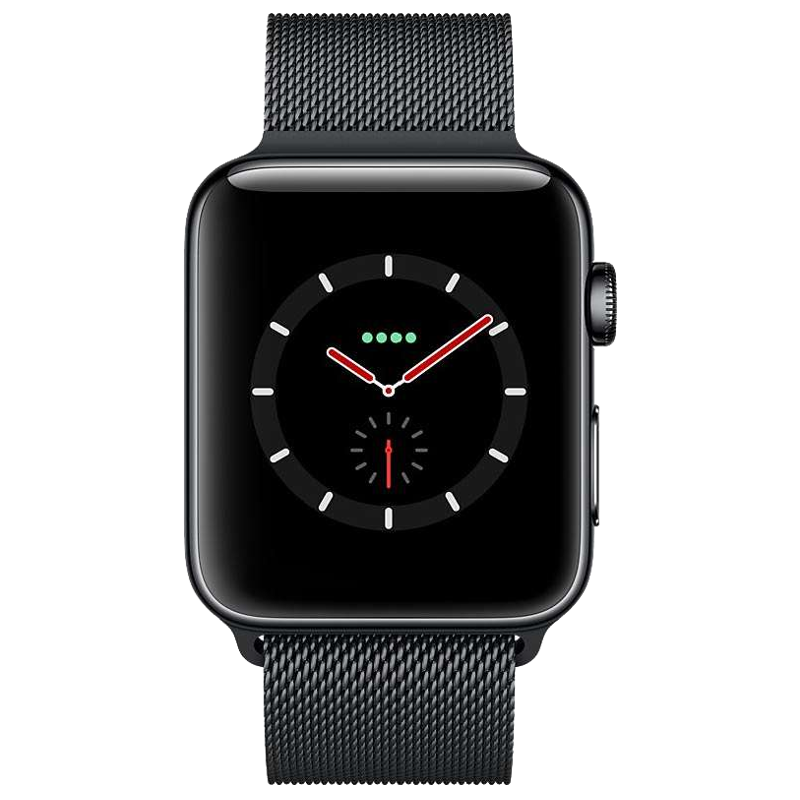 

Apple Watch Series 3 Smartwatch (GPS+Cellular, 42mm) (Supports Apple Watch e-SIM, MR1V2HN/A, Space Grey/Black, Milanese Loop), No color