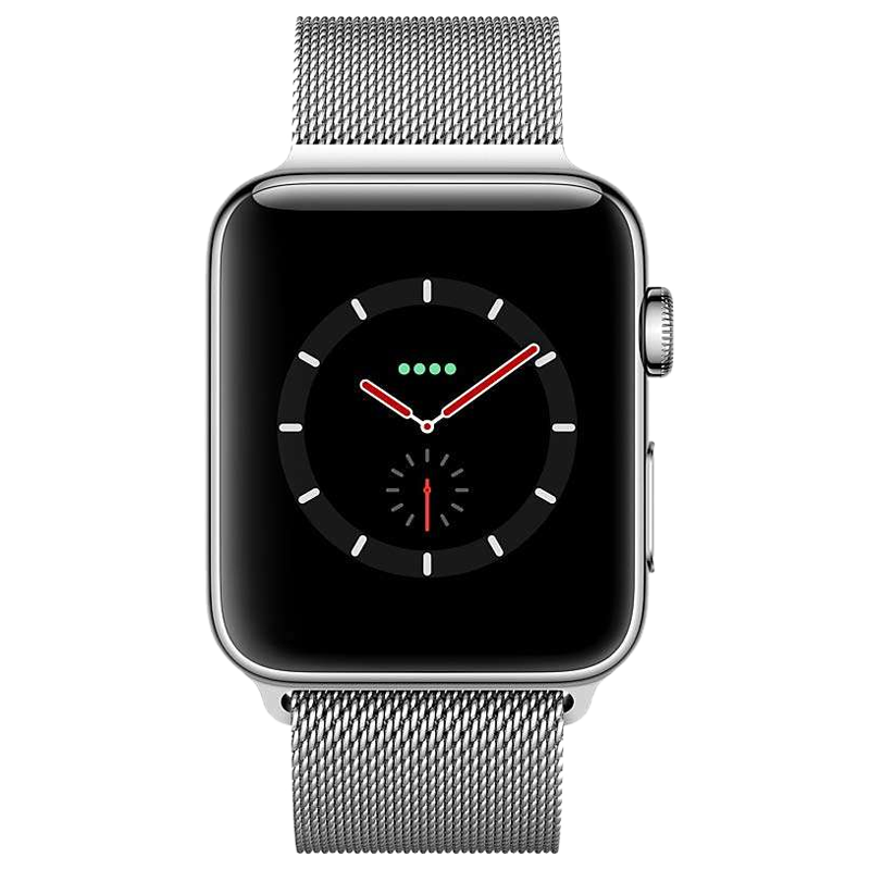 

Apple Watch Series 3 Smartwatch (GPS+Cellular, 38mm) (Supports Apple Watch e-SIM, MR1N2HN/A, Black/Silver, Milanese Loop), No color