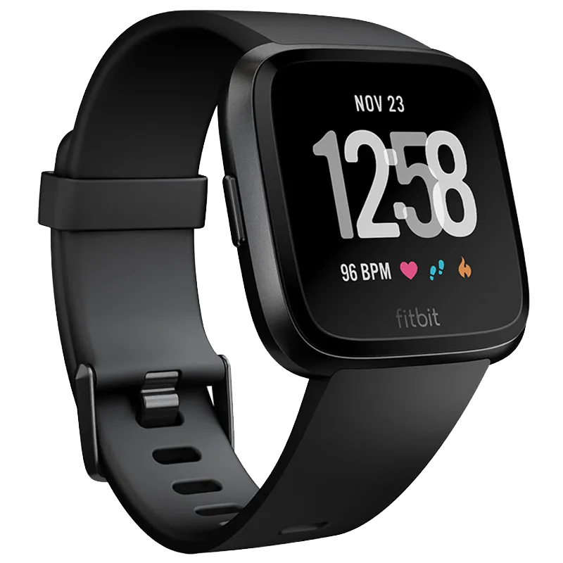 Fitbit Versa Smartwatch (Black) - Price 