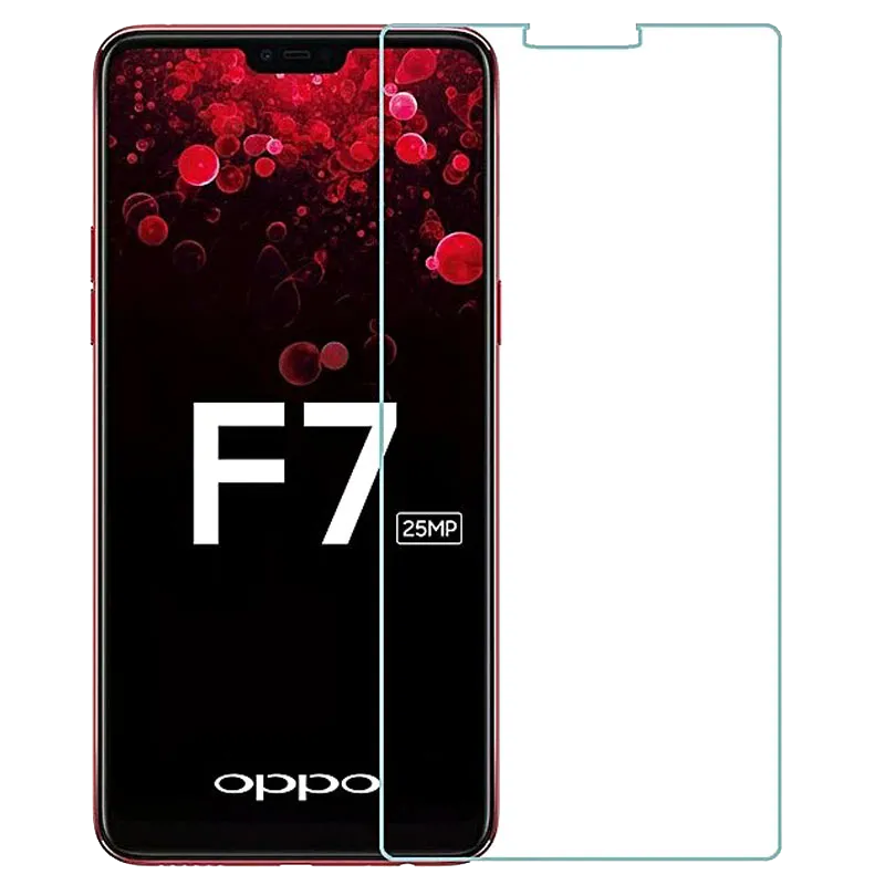 RedFinch Tempered Glass Screen Protector for Oppo F7 (Transparent)